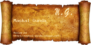 Maskal Gunda névjegykártya
